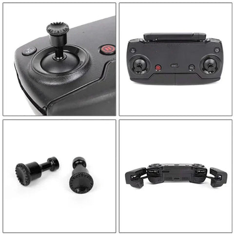 Håndtag / Spak til DJI Mavic Air / Mini / SE / Mavic 2 Pro/Zoom fjernbetjening - 2-pak aluminium - Sort