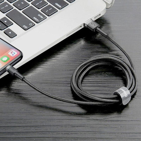 Baseus Cafule USB-A - Lightning-kabel, 2.4A, 0.5m - Sort