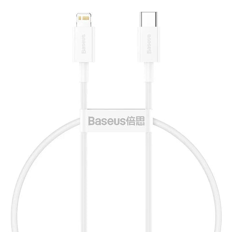 Baseus Superior Series USB-C - Lightning-kabel, PD, 20W, 0,25m - Hvid