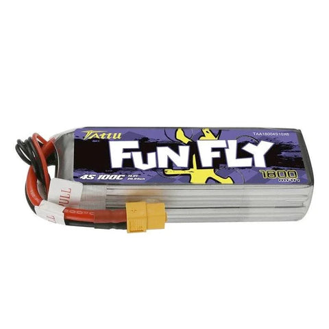 Tattu Funfly-serien 1800mAh 14.8V 100C 4S 1P LiPo-batteripakke med XT60