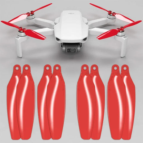 Master Airscrew - DJI Mini 2 / SE / 4K Stealth Upgrade Propeller - Propel til DJI Mini 2 / SE / 4K - Rød - Sæt med 4 stk.