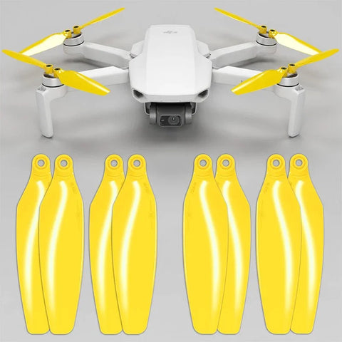 Master Airscrew - DJI Mini 2 / SE / 4K Stealth Upgrade Propeller - Propeller til DJI Mini 2 / SE - Gul - Sæt med 4 stk.