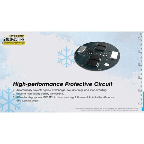 Nitecore NL2142LTHPR Li-ion 21700 Batteri Lav Temperatur - 4200mAh, 3.6V, Maks. 15A, USB-C Opladning