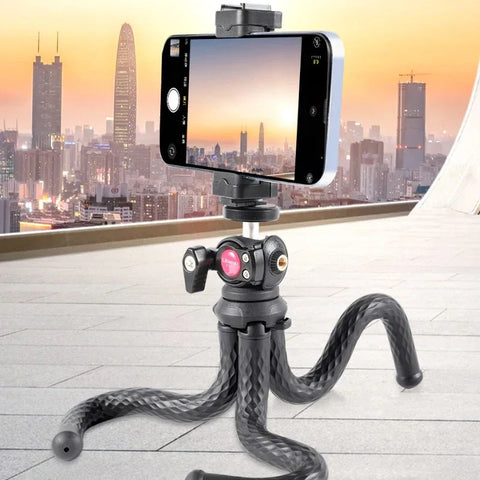 Ulanzi FT-01 Stativ fleksibelt 360 graders kuglehoved 1/4" skrue / Mobilholder / Tilbehørssko - Octopus