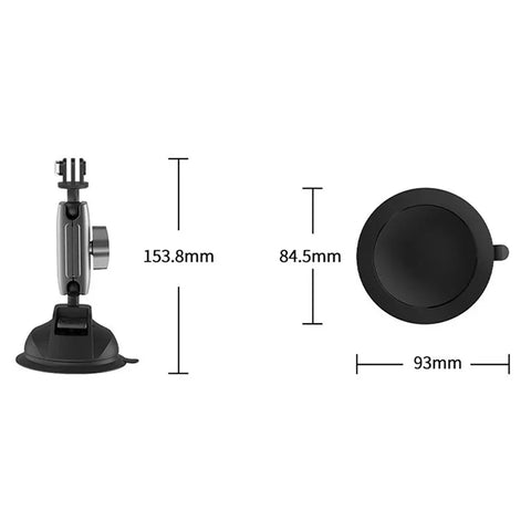 Telesin Sugekopmontering Dobbeltledt - 360° Kugleled - Kraftig - Aluminium