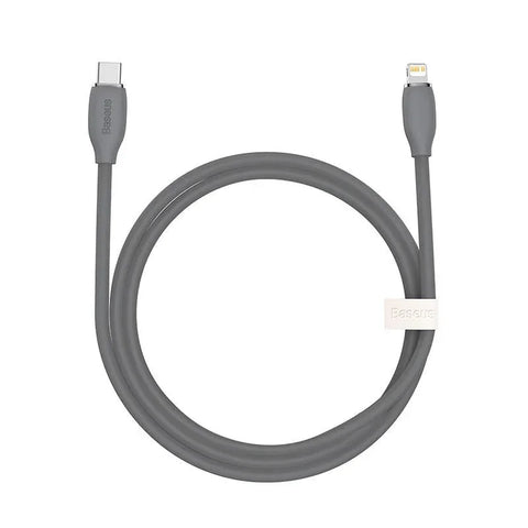 Baseus Jelly Kabel USB-C - Lightning Kabel, Silikone, 20W, 1,2m - Grå