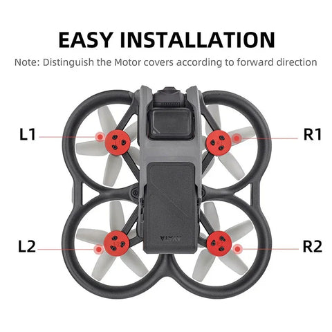 Motorbeskyttelse / dæksel til DJI Avata - Aluminium - Sort