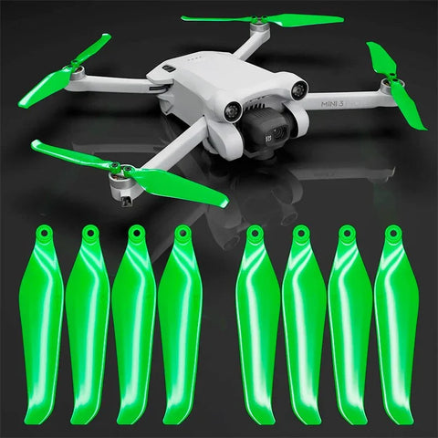 Master Airscrew - DJI Mini 3 Pro / 4 Pro Stealth Upgrade Propeller - Propeller til DJI Mini 3 Pro / 4 Pro - Grøn - Sæt med 4 stk.