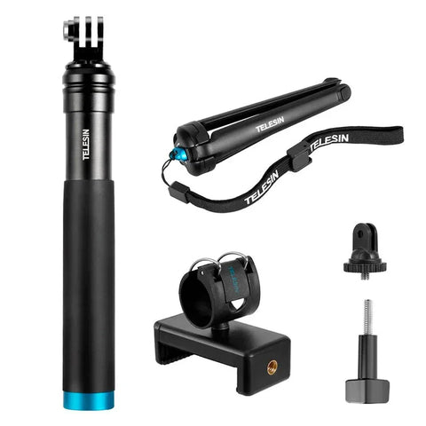 Telesin Tripod - Selfiestang GoPro med Mobilholder - Aluminium 200-900mm