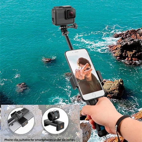 Telesin Tripod - Selfiestang GoPro med Mobilholder - Aluminium 200-900mm