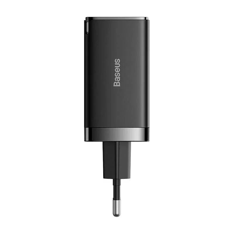 Baseus GaN5 PRO Fast Charger - Väggladdare - Snabbladdare QC4+ / PD 65W - 100-240V till USB - 3xUSB Typ A/C - Svart - Action King