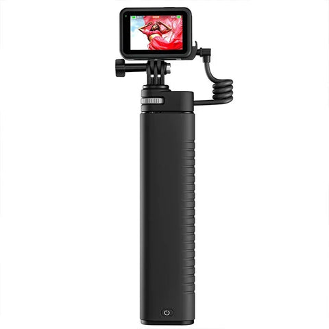 Telesin Selfie-stang med 10000mAh Powerbank, USB-C, QC / PD 18W, 216-900mm - Sæt