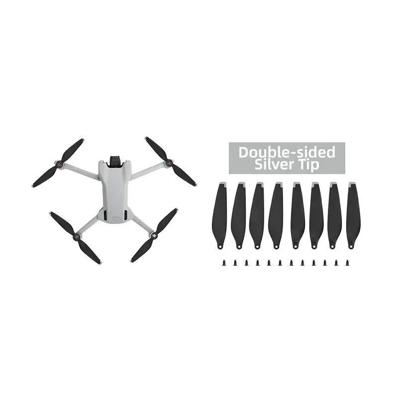 Propeller till DJI Mini 3 - ersätter 6030F - 4-Pack - Svart/Silver - Action King