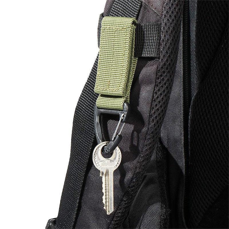 Nyckelband - Taktiskt Fäste i Nylon med Karbinhake, För Bälte / Molle - Skog - Action King