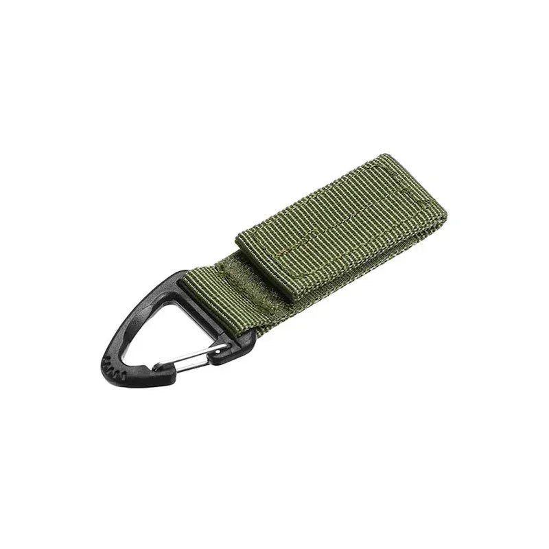 Nyckelband - Taktiskt Fäste i Nylon med Karbinhake, För Bälte / Molle - Skog - Action King