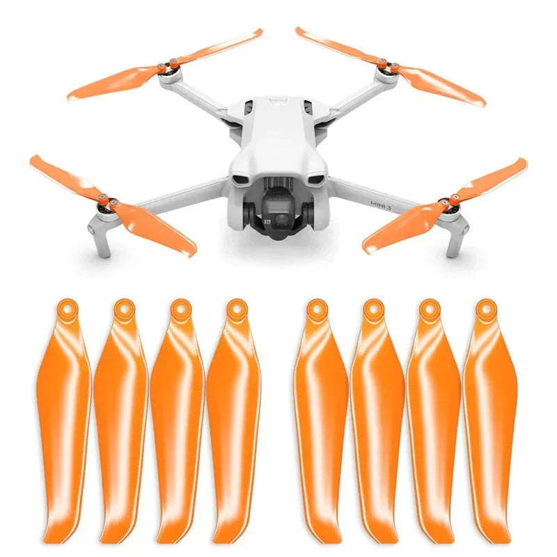 Master Airscrew - DJI Mini 3 Stealth Upgrade Propellers - Propeller till DJI Mini 3 - Orange - Kit 4-Pack - Action King