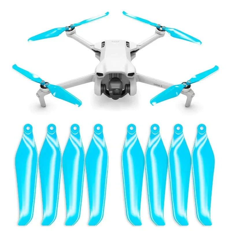 Master Airscrew - DJI Mini 3 Stealth Upgrade Propellers - Propeller till DJI Mini 3 - Blå - Kit 4-Pack - Action King