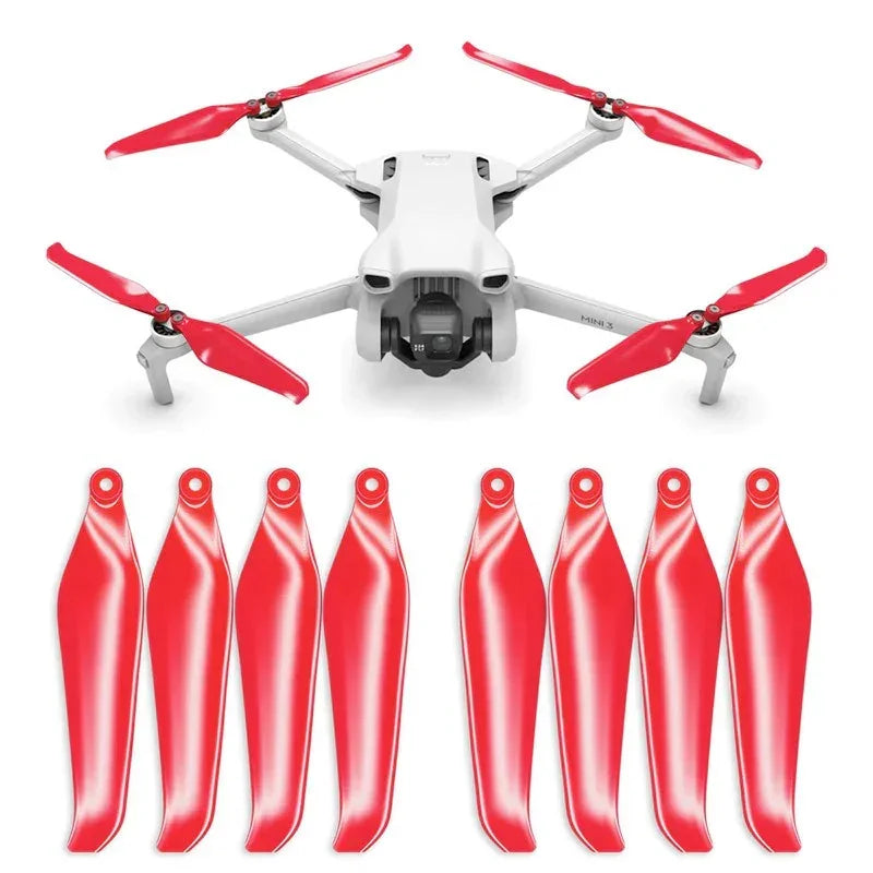 Master Airscrew - DJI Mini 3 Stealth Upgrade Propellers - Propeller till DJI Mini 3 - Röd - Kit 4-Pack - Action King