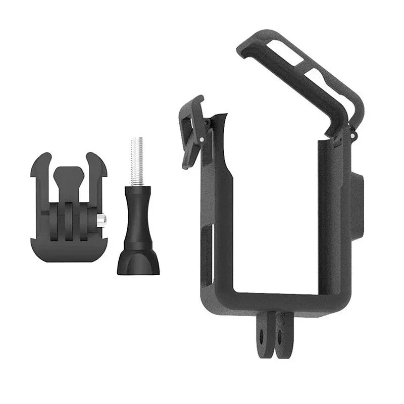 Skyddsram Vlog med tillbehörshållare cold shoe till DJI Osmo Action 4 / 3 - Action King