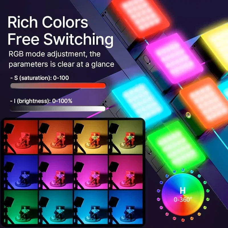 Ulanzi VL49 RGB Pro Belysning LED för foto / video - 2500mAh internt batteri - Action King