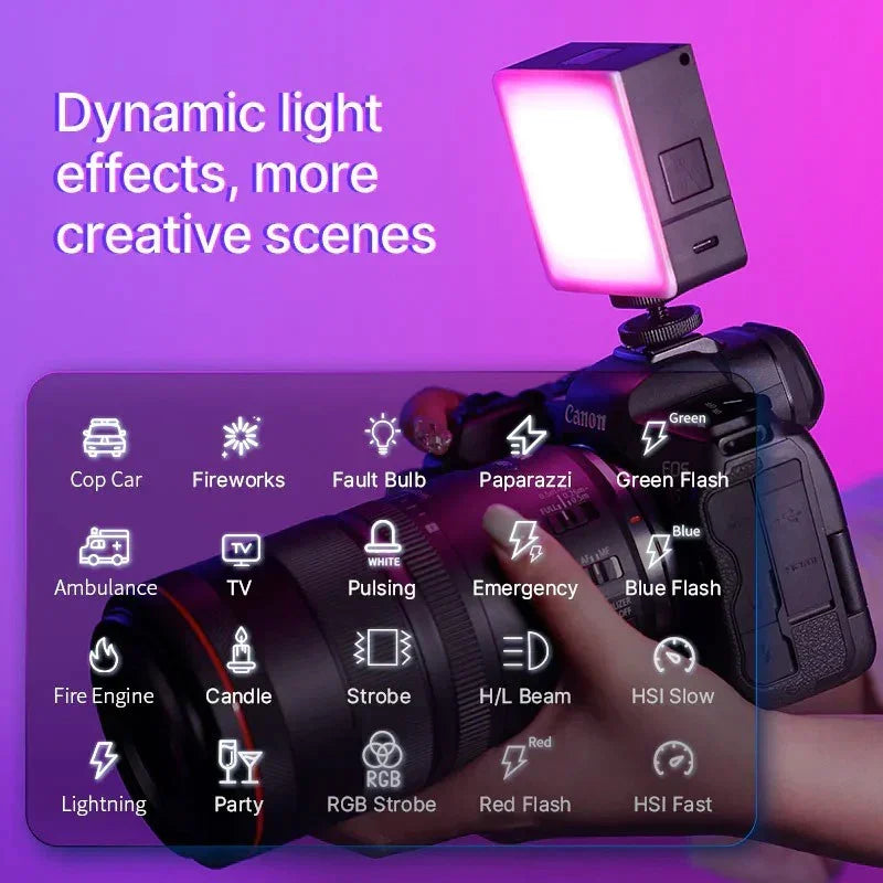 Ulanzi VL49 RGB Pro Belysning LED för foto / video - 2500mAh internt batteri - Action King