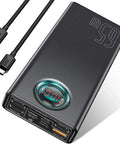Baseus Amblight Power Bank - Portabelt batteri - 30000mAh, 5xUSB Typ A/C, QC 3.0 / PD 65W - Action King