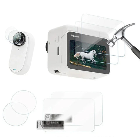 Linsebeskytter og skærmbeskytter til Insta360 GO 3 - 2-pak - Sæt