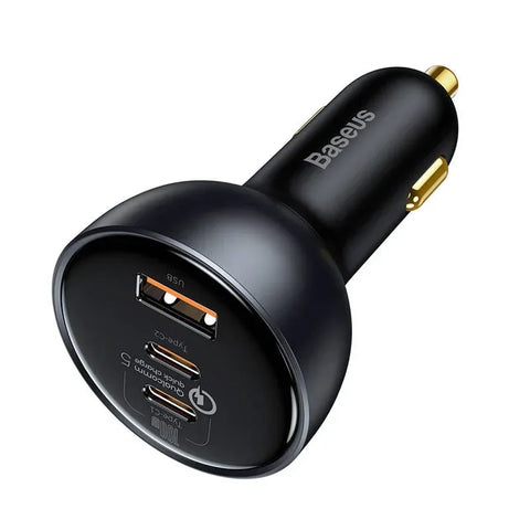 Baseus Qualcomm QC5 Bil - Hurtigoplader Bil QC5 / PPS 160W - 3xUSB Type A/C - Sort