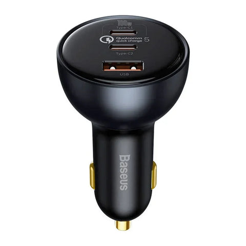 Baseus Qualcomm QC5 Bil - Hurtigoplader Bil QC5 / PPS 160W - 3xUSB Type A/C - Sort