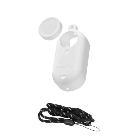 Silikone etui / etui med linsedæksel og rem til Insta360 GO 3 kamera - Hvid