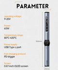 FNIRSI HS-01 Smart lödpenna, USB-C 65W PD, 80-420°C - Action King