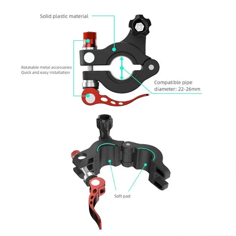 Holder DJI RC 2 fjernbetjening / GoPro til cykel og slange 22-26mm
