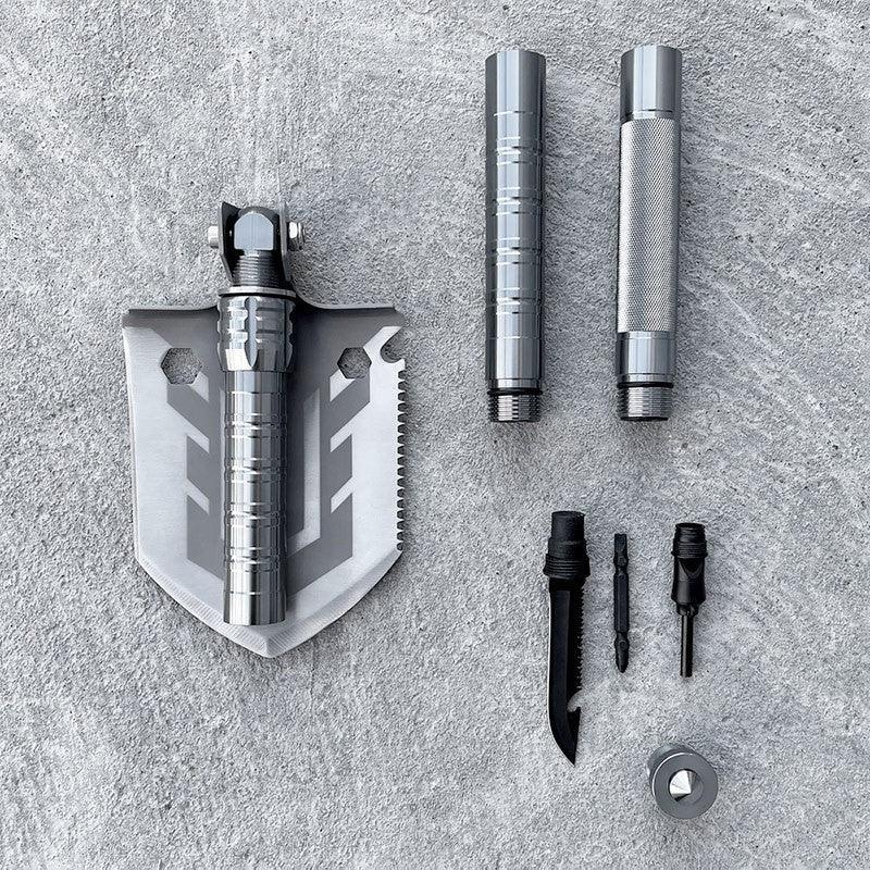 Överlevnadsspade 10 i 1 - Multiverktyg - Kit - Action King