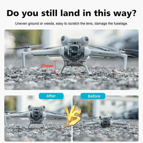 Landingsstelsforlængere til DJI Mini 4 Pro - Udtrækkelige