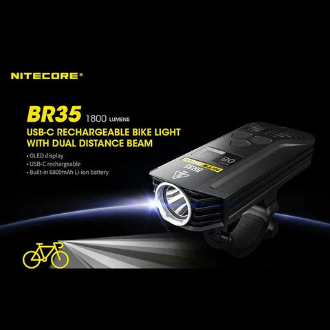 Nitecore BR35 Cykellygte USB-C - 1800lm