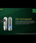 Nitecore TIKI GITD Nyckelringslampa USB-C - 300lm - Action King
