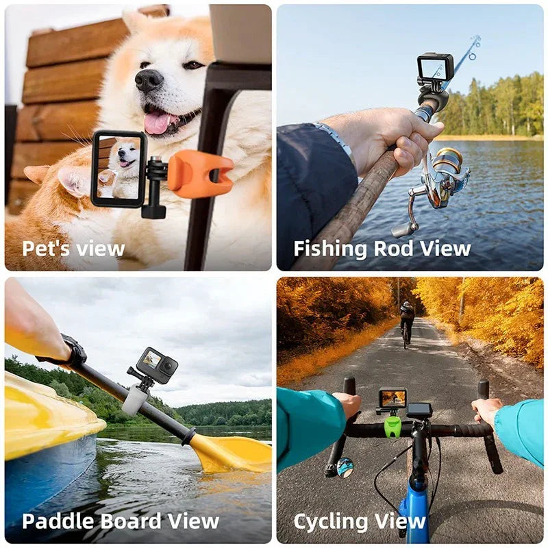Telesin Flexibelt Silikonfäste 360° till Kamera - Svart - Action King