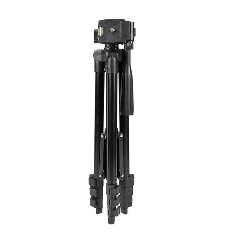 Stativ / kamerastativ 360° lys + mobilholder - Aluminium 370-1020mm