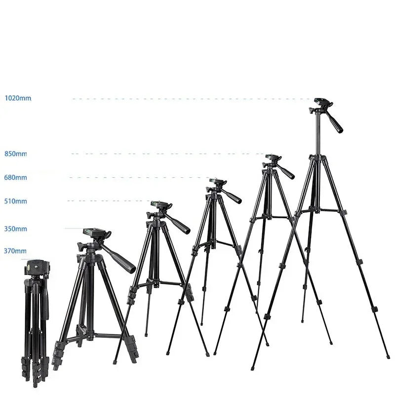 Tripod / kamerastativ 360° Light + mobilhållare - Aluminium 370-1020mm - Action King