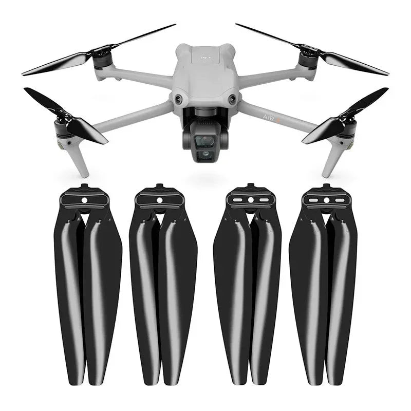 Master Airscrew - DJI Air 3 / Air 3S Stealth Upgrade Propellers - Propeller till DJI Air 3 / Air 3S - Svart - Kit 4-Pack - Action King
