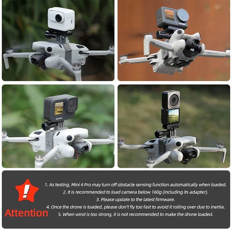 Holder til kamera/tilbehør til DJI Mini 4 Pro - Overside