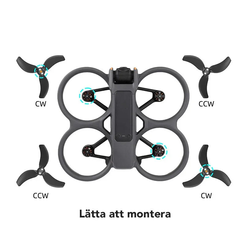 Propeller DJI Avata 2 - Svart - Kit - Action King