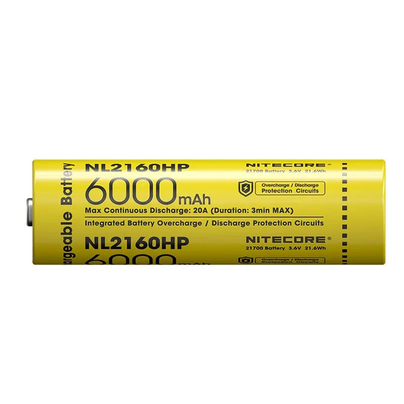Nitecore NL2160HP Li-ion 21700 Batteri - 6000mAh, 3,6V, Max 20A - Action King