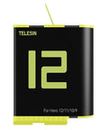 Telesin Batteri till GoPro Hero12/11/10/9 Black - ersätter SPBL1B - 1750mAh - Action King
