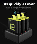 Telesin Batteri till GoPro Hero12/11/10/9 Black - ersätter SPBL1B - 1750mAh - Action King