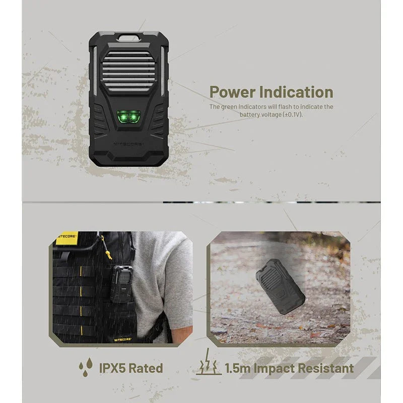 Nitecore EMR06 TAC Portabelt myggskydd V2 - Laddbar 1800mAh - Action King