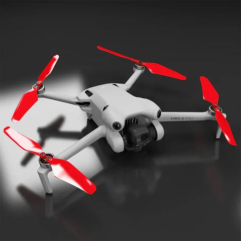 Master Airscrew - DJI Mini 4 Pro / 3 Pro Super Stealth Upgrade Propeller - Propel - Rød - Sæt med 4 stk.