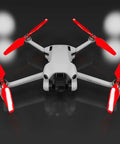 Master Airscrew - DJI Mini 4 Pro / 3 Pro Super Stealth Upgrade - Propeller - Röd - Kit 4-Pack - Action King