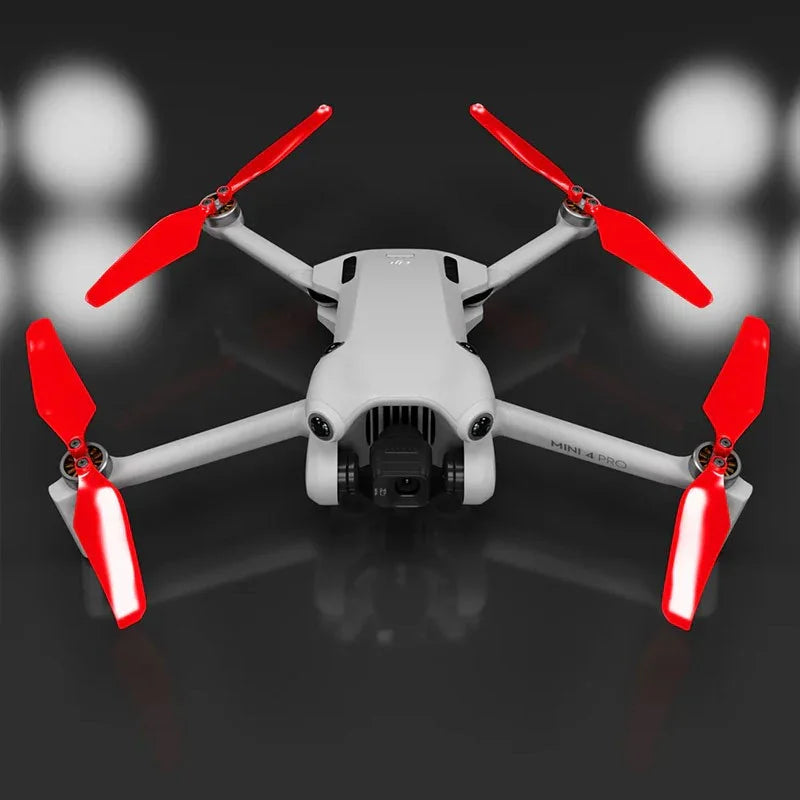 Master Airscrew - DJI Mini 4 Pro / 3 Pro Super Stealth Upgrade - Propeller - Röd - Kit 4-Pack - Action King