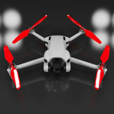 Master Airscrew - DJI Mini 4 Pro / 3 Pro Super Stealth Upgrade Propeller - Propel - Rød - Sæt med 4 stk.